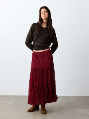 Długa lejąca spódnica czerwony - Dziewczyna - - MANGO TEEN