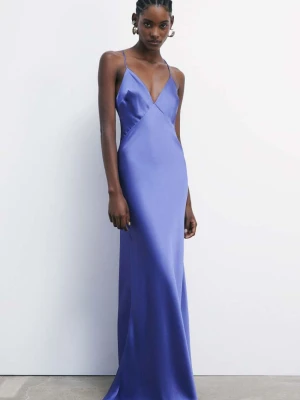 Długa, lejąca sukienka z satyny PATRIZIA PEPE