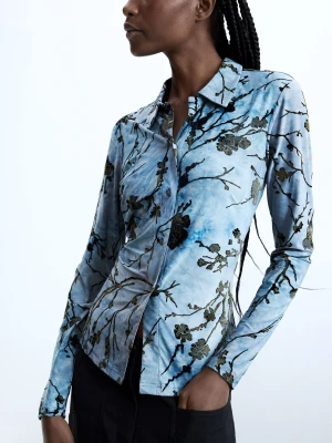 Sukienka midi z flokowaniem Desigual