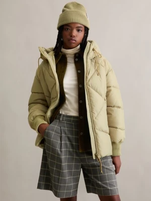 Długa pikowana kurtka z kapturem, luźna Marc O'Polo