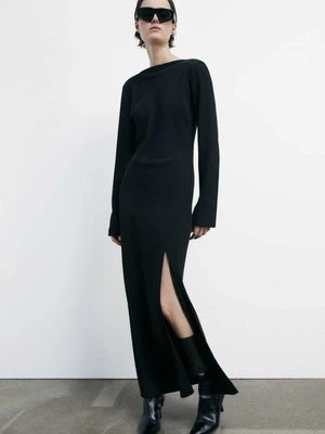 Długa rozciągliwa sukienka z rozcięciem PATRIZIA PEPE