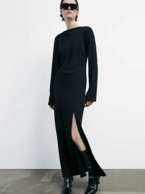 Długa rozciągliwa sukienka z rozcięciem PATRIZIA PEPE