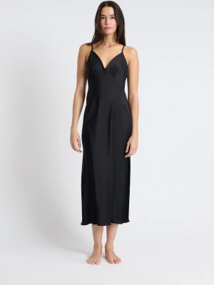 Długa satynowa halka nocna Etam