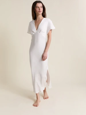 Długa satynowa halka nocna Etam