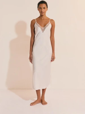 Długa satynowa halka nocna Etam