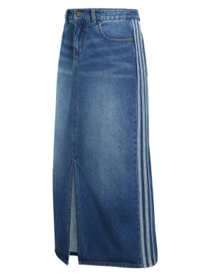 Długa spódnica adidas Originals jasnoniebieski denim