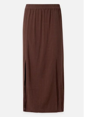 Długa spódnica Even&Odd By Zalando brązowy