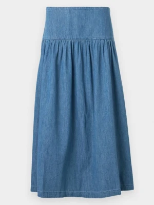 Długa spódnica GAP niebieski denim