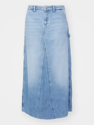 Długa spódnica Lee niebieski denim
