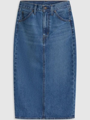Długa spódnica Levi's niebieski denim