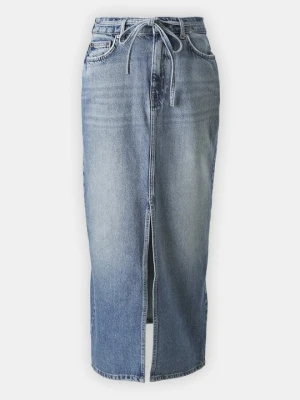 Długa spódnica Only niebieski denim