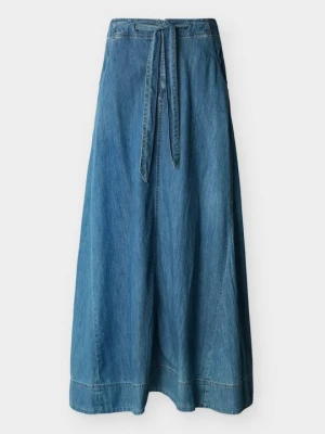 Długa spódnica Pepe Jeans niebieski denim