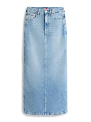 Długa spódnica Tommy Jeans niebieski denim