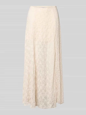 Długa spódnica z koronką i elastycznym paskiem Review
