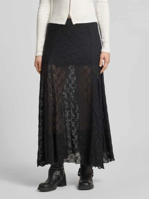 Długa spódnica z koronką i elastycznym paskiem REVIEW