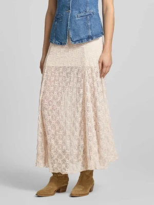 Długa spódnica z koronką i elastycznym paskiem REVIEW