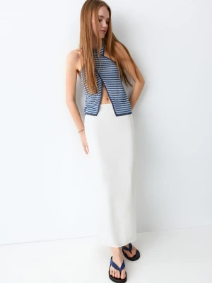 Długa spódnica z lyocellu złamana biel - Dziewczyna - - MANGO TEEN