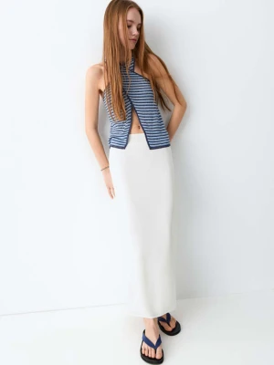 Długa spódnica z lyocellu złamana biel - Dziewczyna - - MANGO TEEN