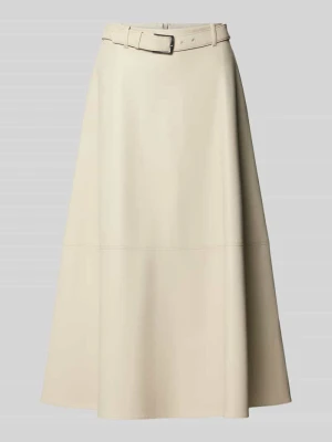 długa spódnica z paskiem MM By Max Mara Złamany biały