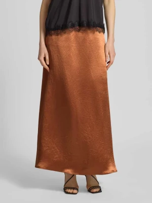 Długa spódnica z satyny z elastycznym pasem model 'TUONO' MM by Max Mara