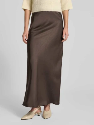 Długa spódnica z satyny z elastycznym pasem model ‘Vicky’ NEO NOIR