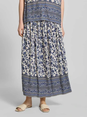 Długa spódnica z wiskozy we wzór na całej powierzchni model 'Myra' LOLLYS LAUNDRY