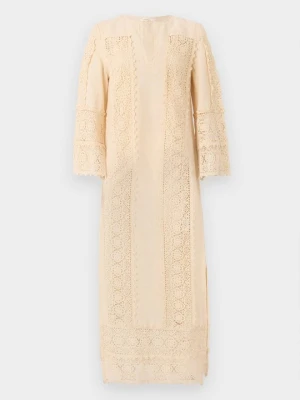 Długa sukienka By Malene Birger mleczny
