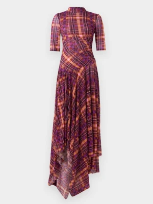 Długa sukienka Diane Von Furstenberg ciemnoczerwony