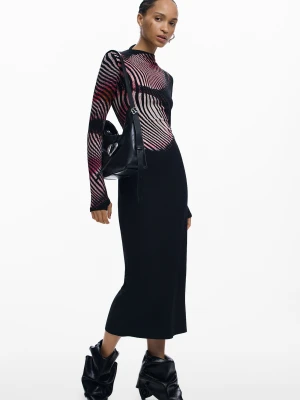 Długa sukienka fale Desigual