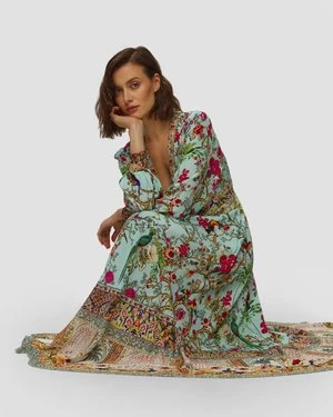 Długa Sukienka Jedwabna Damska Camilla