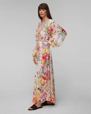 Długa Sukienka Jedwabna W Kwiaty Damska Camilla