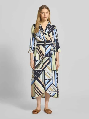 Długa sukienka krój regular fit w kopertowy styl Betty Barclay