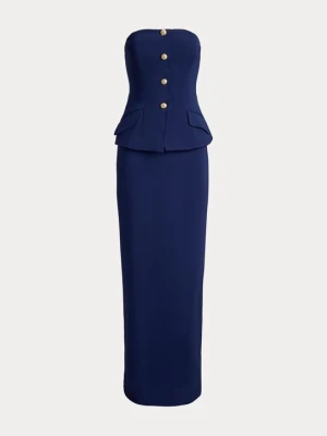 Długa sukienka Lauren Ralph Lauren granatowy