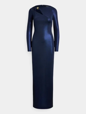 Długa sukienka Lauren Ralph Lauren granatowy