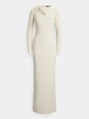 Długa sukienka Lauren Ralph Lauren mleczny