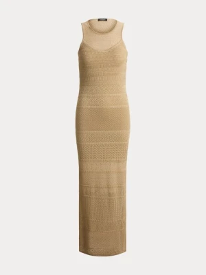 Długa sukienka Lauren Ralph Lauren tan
