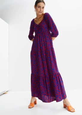Długa sukienka maxi ze zrównoważonej wiskozy bonprix