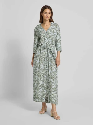Długa sukienka mini z lejącej czystej wiskozy model ‘FLORA’ Selected Femme