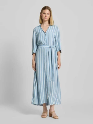 Długa sukienka mini z lejącej czystej wiskozy model ‘FLORA’ Selected Femme