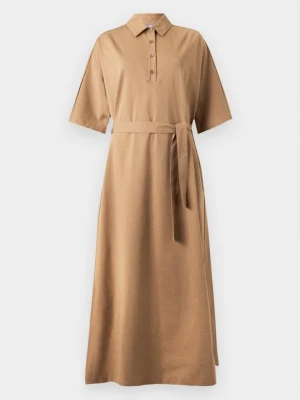 Długa sukienka MM By Max Mara wielbłądzi