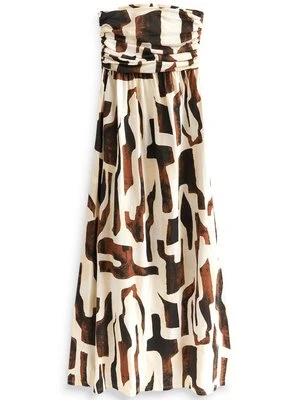 Długa sukienka Next brązowy