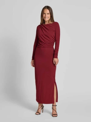 Długa sukienka o kroju slim fit z plisami model ‘Helen’ GUIDO MARIA KRETSCHMER WOMAN