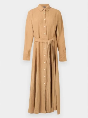 Długa sukienka Polo Ralph Lauren wielbłądzi