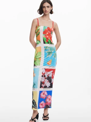 Długa sukienka postales Tyler McGillivary Desigual