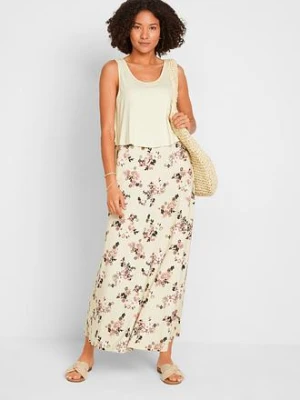 Długa sukienka shirtowa warstwowa bonprix