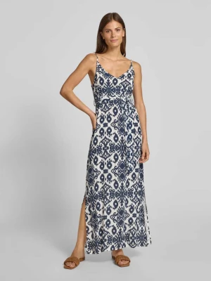 Długa sukienka taliowana z czystej wiskozy model ‘EASY JOY’ Vero Moda