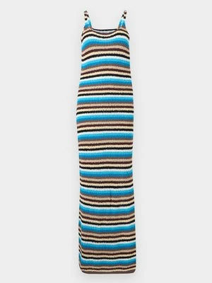 Długa sukienka Topshop niebieski