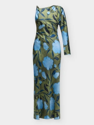 Długa sukienka Topshop khaki