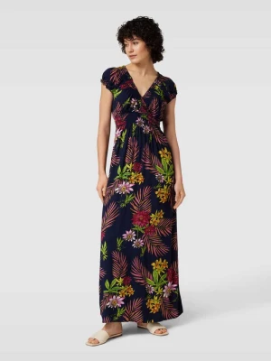 Długa sukienka w kwiatowe wzory Apricot
