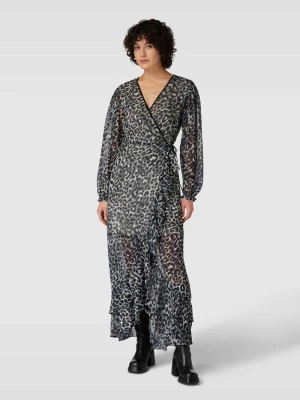 Długa sukienka w stylu kopertowym model ‘FELISIA’ Guess